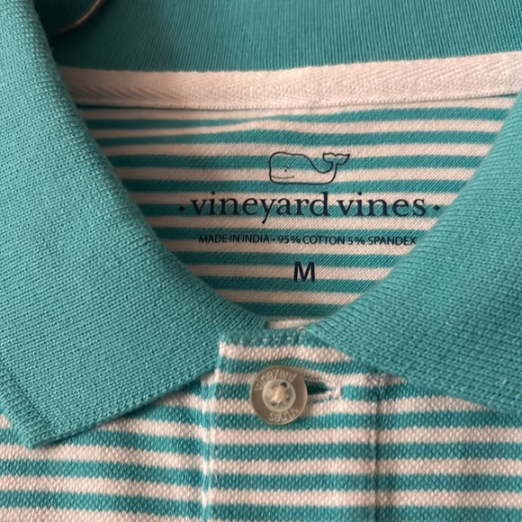 NWT Men’s Vineyard Vine Striped Short Sleeve Polo Shirt - Picture 2 of 3